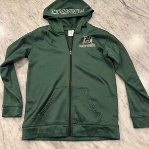 University of Hawaii Rainbow Warriors Kids Large Green Zip-Up Hoodie